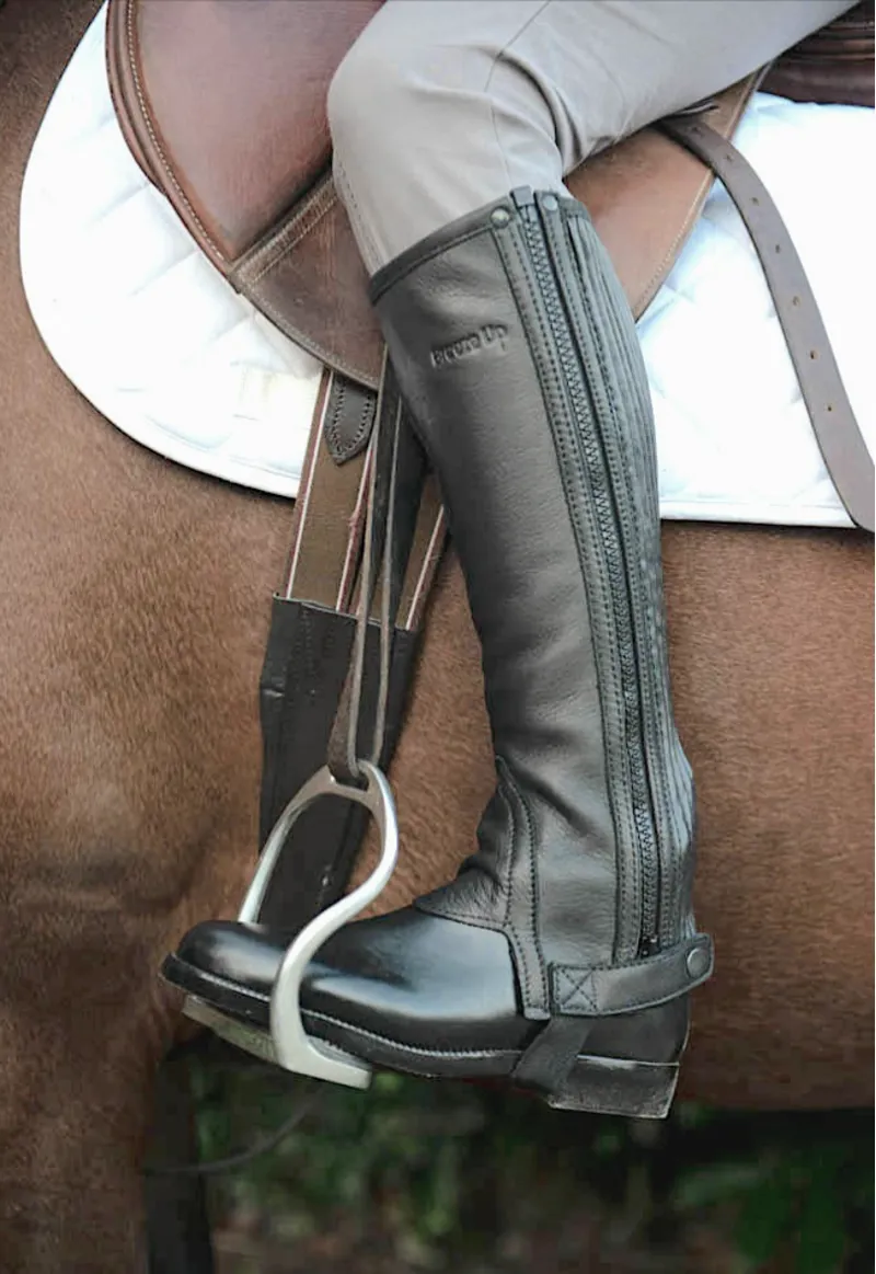 Breeze Up Leather Chap - Black